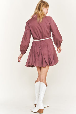 Flared Shirt Dress *Online Only* - Premium dresses at Lonnys NY - Just $84! Shop Womens clothing now