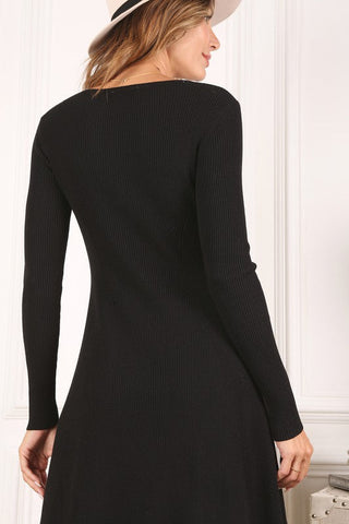 Knitted fit and flare dress *Online Only* - Premium  at Lonnys NY - Just $32.45! Shop Womens clothing now
