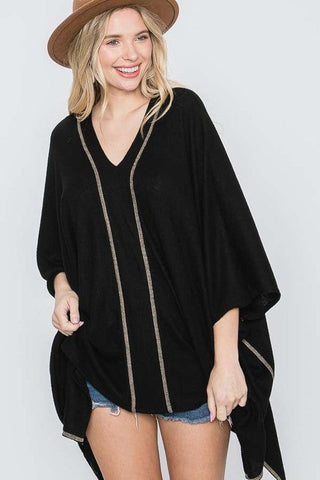 VNECK PONCHO TOP *Online Only* - Premium  at Lonnys NY - Just $65! Shop Womens clothing now