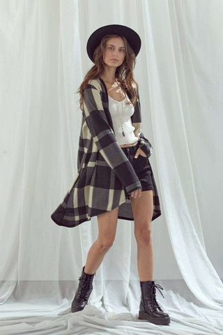 CHECKER PRINT CARDIGAN * Online Only* - Premium Jacket at Lonnys NY - Just $78! Shop Womens clothing now
