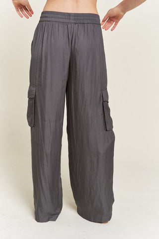 SATIN CARGO PANTS  *Online Only* - Premium  at Lonnys NY - Just $75! Shop Womens clothing now