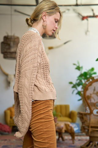 Cable Knit Cardigan *Online Only* - Premium clothing at Lonnys NY - Just $68! Shop Womens clothing now