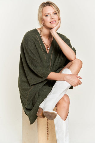 VNECK PONCHO TOP *Online Only* - Premium  at Lonnys NY - Just $65! Shop Womens clothing now