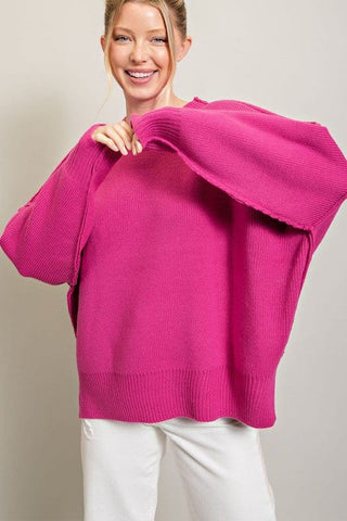 Long Sleeve Ribbed Sweater *Online Only* - Premium  at Lonnys NY - Just $62! Shop Womens clothing now