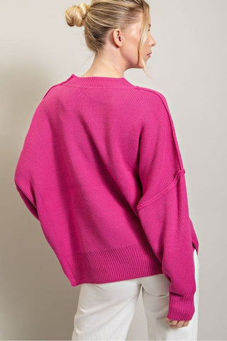 Long Sleeve Ribbed Sweater *Online Only* - Premium  at Lonnys NY - Just $62! Shop Womens clothing now