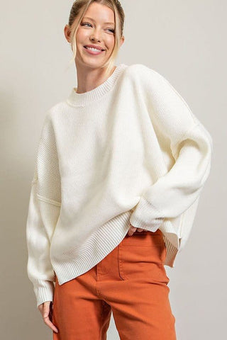 Long Sleeve Ribbed Sweater *Online Only* - Premium  at Lonnys NY - Just $62! Shop Womens clothing now