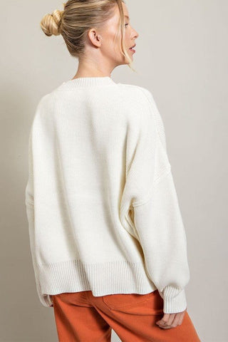 Long Sleeve Ribbed Sweater *Online Only* - Premium  at Lonnys NY - Just $62! Shop Womens clothing now