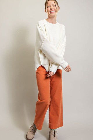 Long Sleeve Ribbed Sweater *Online Only* - Premium  at Lonnys NY - Just $62! Shop Womens clothing now