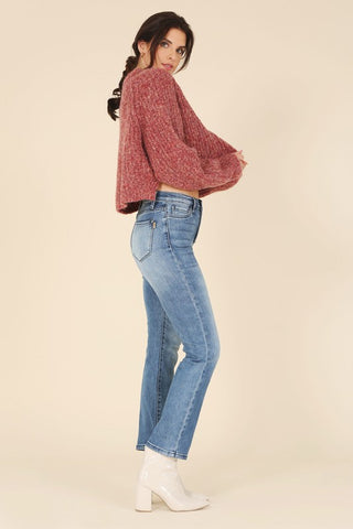 Melange Half Button Sweater *Online Only* - Premium clothing at Lonnys NY - Just $48! Shop Womens clothing now