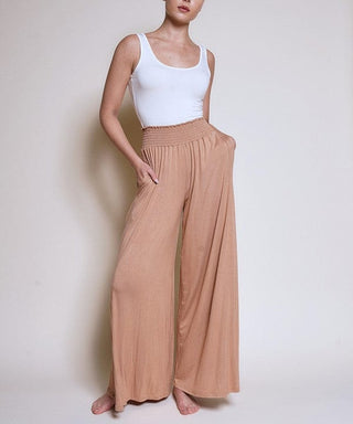 SMOCK ELASTIC WAIST MAXI PALAZZO  *Online Only* - Premium  at Lonnys NY - Just $91! Shop Womens clothing now