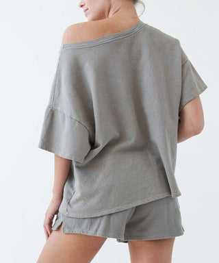 GARMENT DYE OVERSIZE CROP  *Online Only* - Premium  at Lonnys NY - Just $95.88! Shop Womens clothing now