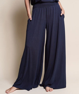 SMOCK ELASTIC WAIST MAXI PALAZZO  *Online Only* - Premium  at Lonnys NY - Just $91! Shop Womens clothing now