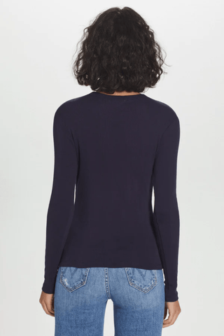 Goldie LONG SLEEVE VARIEGATED RIB TEE - Premium  at Lonnys NY - Just $115! Shop Womens clothing now