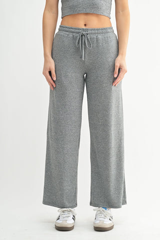 FitKitty CloudSoft™ Wide-Leg Lounge Pants- Gray *Online Only*
