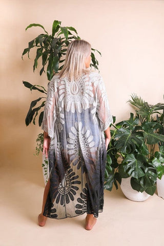 Ombre Bohemian Lace Kimono *Online Only* - Premium kimonos at Lonnys NY - Just $68! Shop Womens clothing now