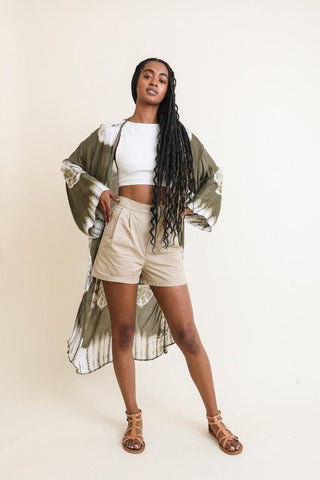 Tie-Dye Longline Kimono with Full Sleeves *Online Only* - Premium kimonos at Lonnys NY - Just $50! Shop Womens clothing now