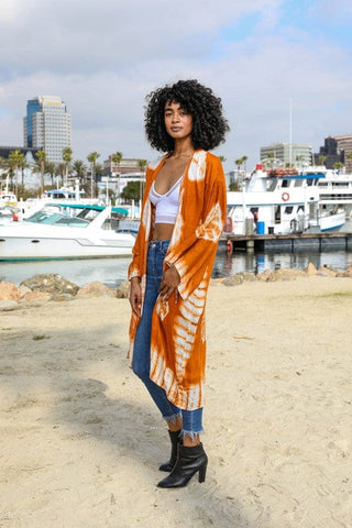 Tie-Dye Longline Kimono with Full Sleeves *Online Only* - Premium kimonos at Lonnys NY - Just $50! Shop Womens clothing now
