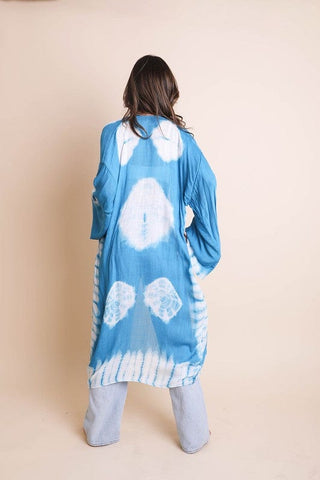 Tie-Dye Longline Kimono with Full Sleeves *Online Only* - Premium kimonos at Lonnys NY - Just $50! Shop Womens clothing now