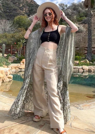 Paisley Tapestry Free Flow Kimono *Online Only* - Premium kimonos at Lonnys NY - Just $75! Shop Womens clothing now