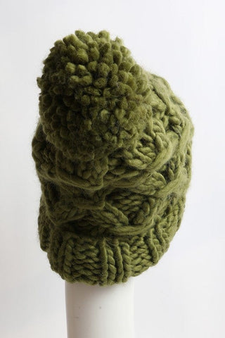 Oversized Chunky Knit Pom Beanie *Online Only* - Premium  at Lonnys NY - Just $35! Shop Womens clothing now