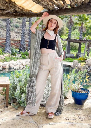 Paisley Tapestry Free Flow Kimono *Online Only* - Premium kimonos at Lonnys NY - Just $75! Shop Womens clothing now