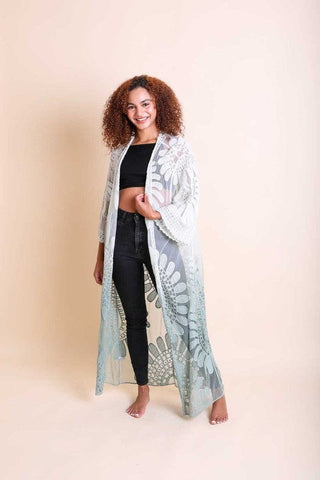 Ombre Bohemian Lace Kimono *Online Only* - Premium kimonos at Lonnys NY - Just $68! Shop Womens clothing now