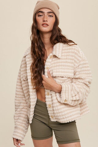 Plaid Fleece Shacket *Online Only* - Premium Jacket at Lonnys NY - Just $102! Shop Womens clothing now