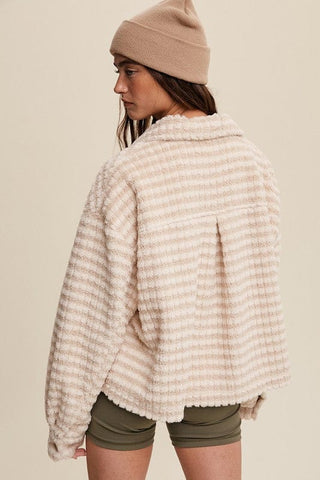 Plaid Fleece Shacket *Online Only* - Premium Jacket at Lonnys NY - Just $102! Shop Womens clothing now
