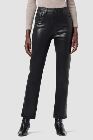 Hudson Nico Mid-Rise Straight Ankle Jean w/ Slit Hem - Premium pants at Lonnys NY - Just $195! Shop Womens clothing now