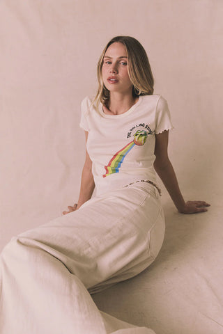 Chaser Rolling Stones Rainbow Tee - Premium clothing at Lonnys NY - Just $66! Shop Womens clothing now