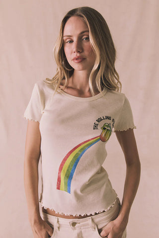 Chaser Rolling Stones Rainbow Tee - Premium clothing at Lonnys NY - Just $66! Shop Womens clothing now