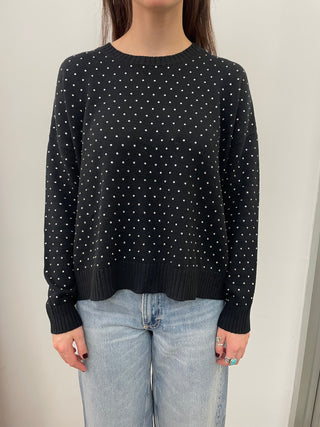 Minnie Rose Boxy Rhinestone Sweater