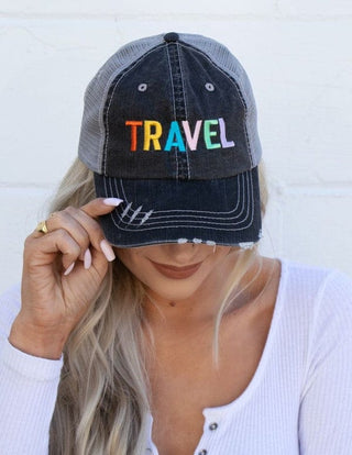 TRAVEL Embroidered Hat *Online Only* - Premium  at Lonnys NY - Just $42.90! Shop Womens clothing now