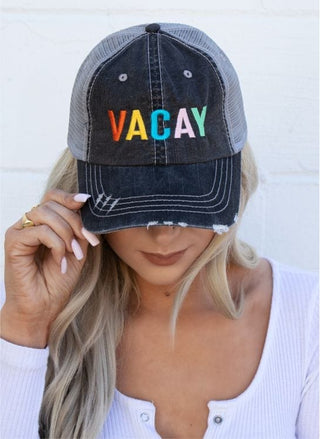 VACAY Embroidered Hat *Online Only* - Premium  at Lonnys NY - Just $42.90! Shop Womens clothing now