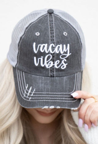 Vacay Vibes Embroidered Trucker *Online Only* - Premium hats at Lonnys NY - Just $42.90! Shop Womens clothing now