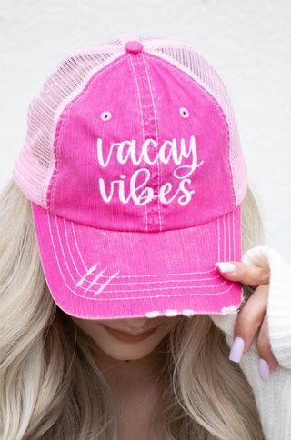 Vacay Vibes Embroidered Trucker *Online Only* - Premium hats at Lonnys NY - Just $42.90! Shop Womens clothing now
