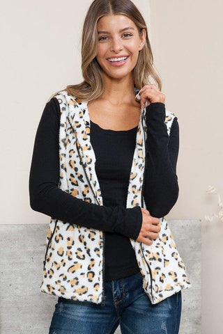 Hoodie Vest with Pockets *Online Only* - Premium  at Lonnys NY - Just $60! Shop Womens clothing now
