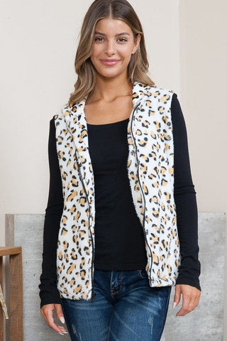 Hoodie Vest with Pockets *Online Only* - Premium  at Lonnys NY - Just $60! Shop Womens clothing now