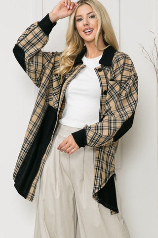 Oversized Elbow Patch Shacket *Online Only* - Premium  at Lonnys NY - Just $52.50! Shop Womens clothing now