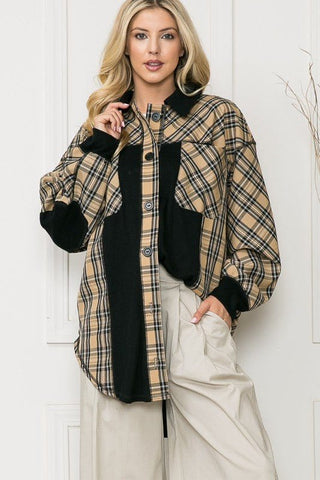 Oversized Elbow Patch Shacket *Online Only* - Premium  at Lonnys NY - Just $52.50! Shop Womens clothing now