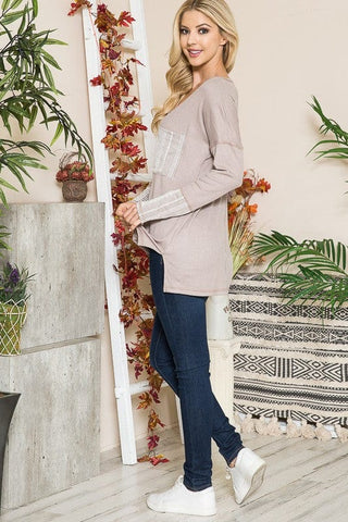 Reversed Stitched Hi Low Tunic *Online Only* - Premium  at Lonnys NY - Just $47.95! Shop Womens clothing now