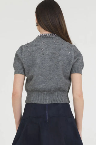 Stellah Jewel Neck Cardigan