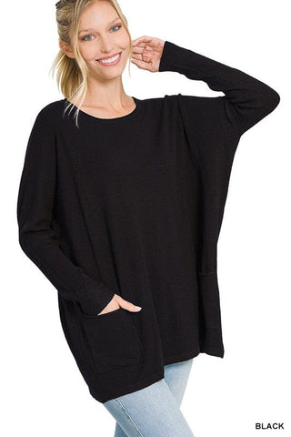 OVERSIZED FRONT POCKET SWEATER  *Online Only* - Premium sweaters at Lonnys NY - Just $35.45! Shop Womens clothing now