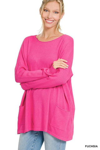 OVERSIZED FRONT POCKET SWEATER  *Online Only* - Premium sweaters at Lonnys NY - Just $35.45! Shop Womens clothing now