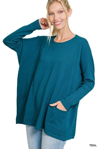 OVERSIZED FRONT POCKET SWEATER  *Online Only* - Premium sweaters at Lonnys NY - Just $35.45! Shop Womens clothing now