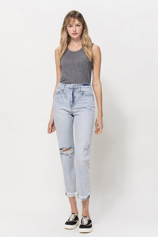 Relaxed Cuffed Straight Jeans *Online Only* - Premium clothing at Lonnys NY - Just $68! Shop Womens clothing now 