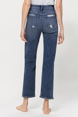 Distressed High Rise Ankle Jeans *Online Only* - Premium clothing at Lonnys NY - Just $80! Shop Womens clothing now 