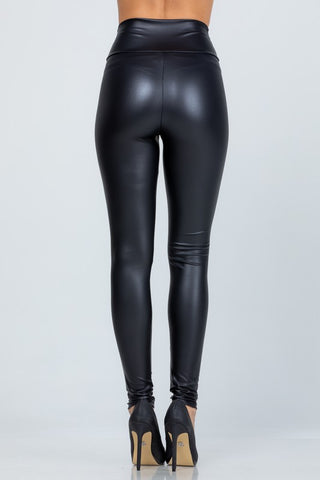 High Waisted Faux Leather Leggings *Online Only* - Premium clothing at Lonnys NY - Just $31! Shop Womens clothing now 