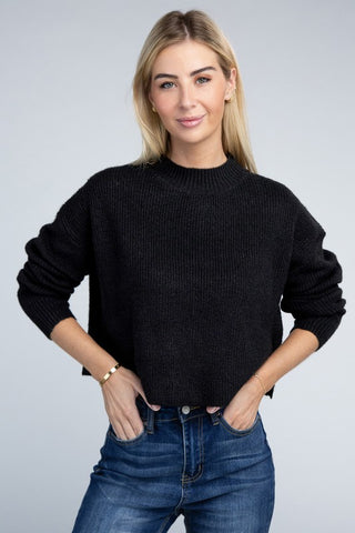 Mock Neck Sweater *Online Only* - Premium clothing at Lonnys NY - Just $35! Shop Womens clothing now 