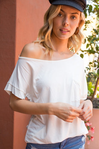 One Shoulder Top *Online Only* - Premium clothing at Lonnys NY - Just $42! Shop Womens clothing now 